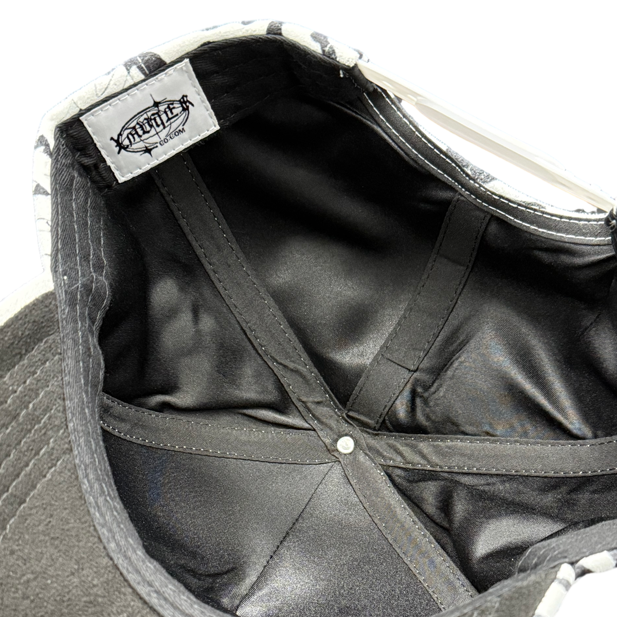 White Leopard Print Suede Snapback